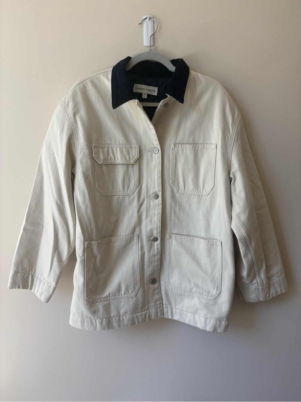 Aritzia Denim Forum Off-White Workwear Jacket